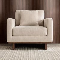 كنبة روما مقعد واحد مع ووسادة قماش مخملي لون كريمي...