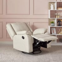 كرسي استرخاء دوار جلد صناعي مع ميزة هزازة من لارسو...