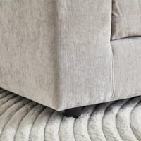 كنبة كومو مقعدين قماش لون رمادي فاتح بارجل بلاستيك...