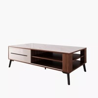 طاولة قهوة لوريناي سطح و درج من الحجر الملبد مع رف...