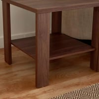 طاولة جانبية خشب برف سفلي من رِواق لون بني