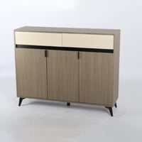 دولاب أحذية موكي خشب باللون الرمادي بتصميم عملي و...