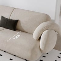 كنبة زاوية روماس دائري على شكل حرف L قماش شانيل مت...