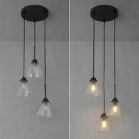 علاقي مودرن مثبته علي السقف E27x3L ثلاثي لون اسود...