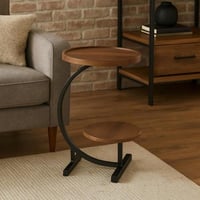 طاولة خدمة زافيرا دورين خشب لون بني و قواعد معدن م...