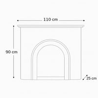 مدفأة الديباج خشب ابيض تضيف لمسة دفء وفخامة مقاس 1...