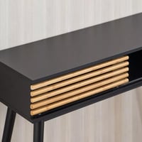 طاولة كونسول نوريفيا برف للتخزين خشب زان لون اسود...