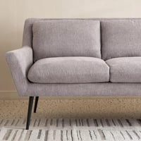 كنبة أردورا 3 مقاعد قماش لون رمادي بأرجل معدن اسود