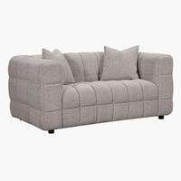 كنبة قماش مقعدين مع وسادتين من سوين