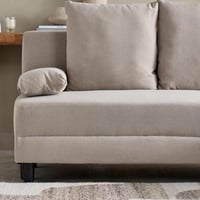 كنبة سرير قماشيّة ركنيّة مع وسادتين من هيلين