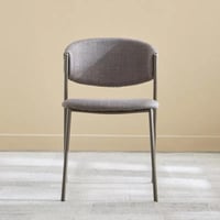 طقم طاولة سفرة مستديرة حجر ملبد بقاعدة معدن اسود م...