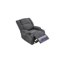 كرسي استرخاء دوار لورينزا قماش شانيل لون رمادي غام...