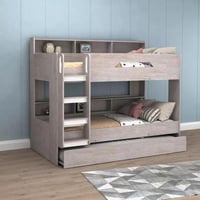 سرير طابقين فردي مع سرير سفلي قابل للانزلاق من دول...