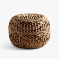 مقعد بوف محبوك إسنشيال 50x50x35 سم