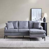 كنبة ركنية على الناحيتين 3 مقاعد قماش مع 2 وسادة و...