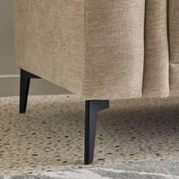 كنبة مفردة أفينزا بمساند ذراعين قماش لون بيج بارجل...