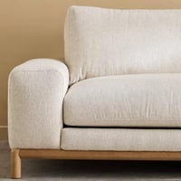 كنبة إلوريا 4 مقاعد مع 4 وسائد قماش لون بيج بارجل...