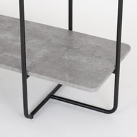 كونسول بيور سطح خشب رمادي بقواعد معدن مقاس 130x80x...