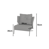 كرسي فريدو جلد بأرجل معدن لون زيتي