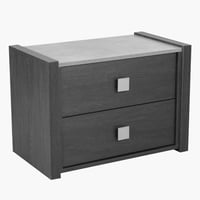 كومودينو سرير كامبريدج بدرجين خشب باللون الرمادي م...