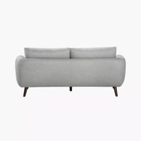 كنبة سوريلا 3 مقاعد قماش لون رمادي بارجل خشب زان ل...