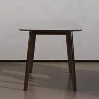 طقم طاولة سفرة خشب مطّاط بني مع 2 كراسي قماش بيج -...