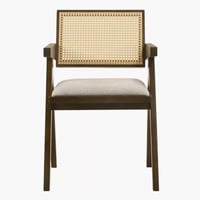 طقم طاولة سفرة مستطيلة خشب طبيعي بني 6 كراسي بقاعد...