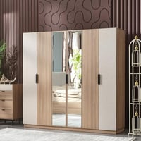 خزانة ملابس 6 أبواب مع 2 مرآة - سوان