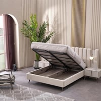 طقم غرفة نوم كينج 6 قطع بسرير هيدروليك من كونراد -...