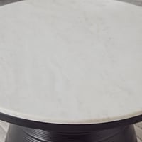 طاولة قهوة إدوين بسطح رخام و قاعدة معدن مقاس 80x80...