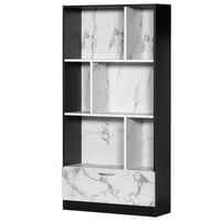 وحدة رفوف مكتبية 3 أدوار مقسمة مع درج تخزين خشب ما...