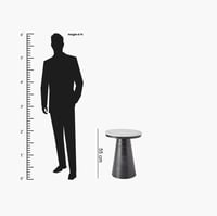 طاولة جانبية بسطح من الرخام الأصلي بقاعدة معدنية ل...