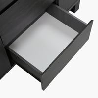 طقم طاولة سفرة بتصميم U خشب هندسي مع 8 كراسي قماش...