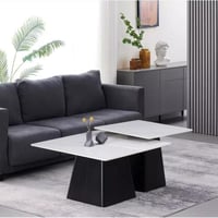 طقم طاولات قهوة إلفونا قطعتين سطح الحجر الملبد و ق...