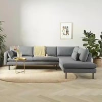 كنبة زاوية ارجوا على شكل حرف L يمين قماش شانيل لون...