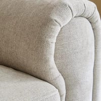 كنبة لونيتّا بمقعدين قماش لون رمادي بارجل خشب زان