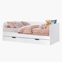 سرير مفرد بدرجين للأطفال من فانيلا – تصميم عصري 90...