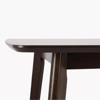 طقم طاولة سفرة مستطيلة خشب مطّاط لون بني 6 كراسي ق...