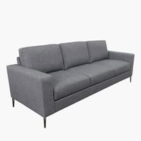 طقم كنب فيلّيسا 3+2+1 مقاعد قماش لون رمادي بأرجل م...