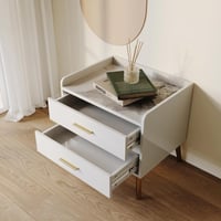 طقم غرفة نوم كينج 5 قطع منجدة من بيريل - 180x200 س...