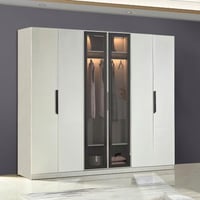 دولاب ملابس غراندورا خشب 6 أبواب بزجاج شفاف مقاس 2...