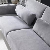 كنبة إلينزا 2 مقعد مع 2 وسادة مستطيلة قماش لون رما...