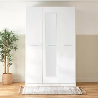 خزانة ملابس 3 أبواب 6 رفوف مع مرآة من تيرڤيانو