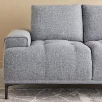 كنبة مارفيلّا مقعدين قماش لون رمادي بارجل معدنية