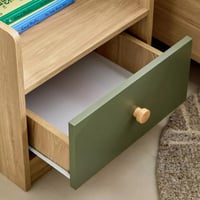 كومودينو بدرج و رف للتخزين خشبب من زازولينا