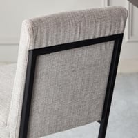 طقم طاولة سفرة مستطيلة من خشب هندسي مع 8 كراسي قما...