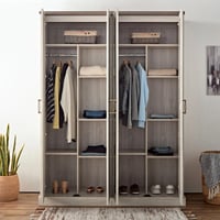 دولاب ملابس أنجيليك خشب 4 أبواب مع 2 مرايا مقاس 21...