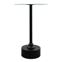 طاولة خدمة مودرن مستديرة بقاعدة معدن ثابتة - لون أ...