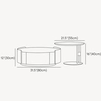 طقم طاولات فاخر بتصميم عصري يجمع بين الجلد والمعدن...