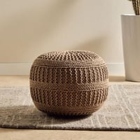 مقعد بوف محبوك إسنشيال 50x50x35 سم